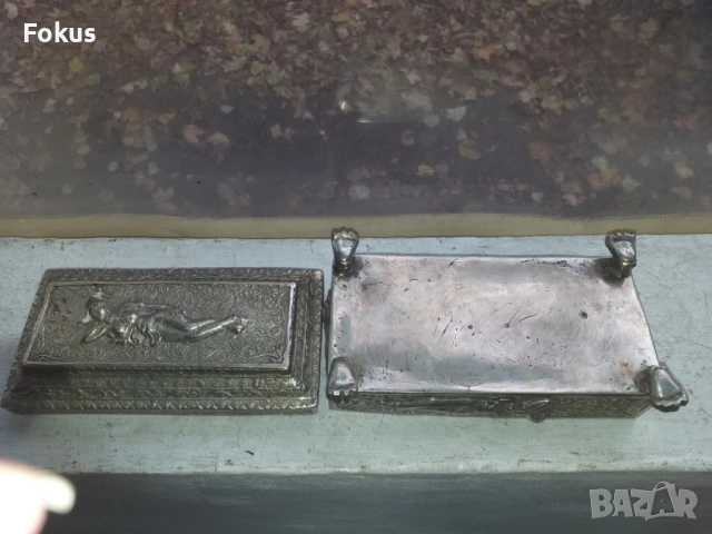 Стара голяма антикварна метална кутия, снимка 5 - Антикварни и старинни предмети - 53363523