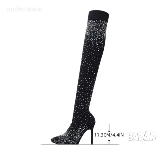 Дамски чизми над коляно номер 43, снимка 5 - Дамски ботуши - 50603496