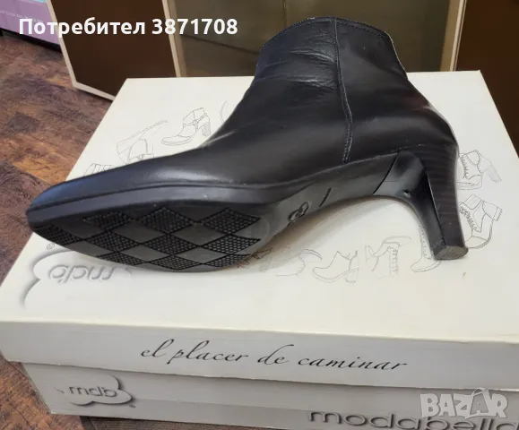 Боти с ток , естествена кожа, снимка 3 - Дамски боти - 49686177
