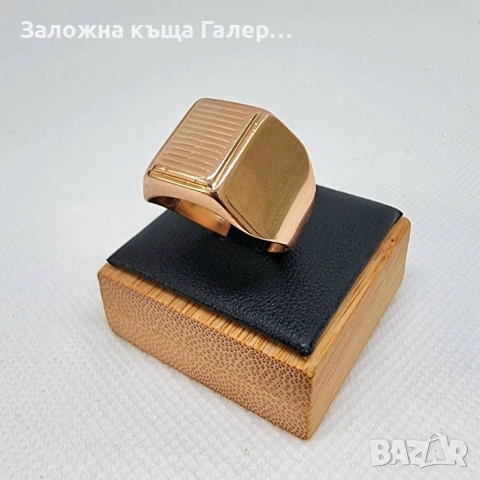 Винтидж мъжки златен пръстен – съветско злато, 583, 8,41г