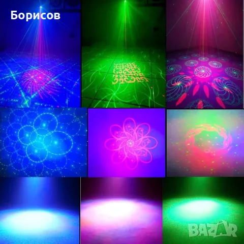 Компактен RGB лазерен диско прожектор Gobikey Mini Party Lights (модел: LD096-BK)., снимка 3 - Прожектори - 56116640