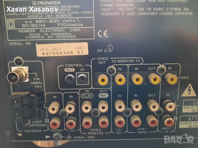 Pioneer VSX-806RDS, снимка 9 - Ресийвъри, усилватели, смесителни пултове - 31915998