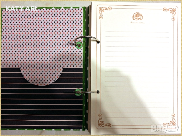 Тефтер за рецепти "Прибори" в зелено, снимка 2 - Други - 52283325