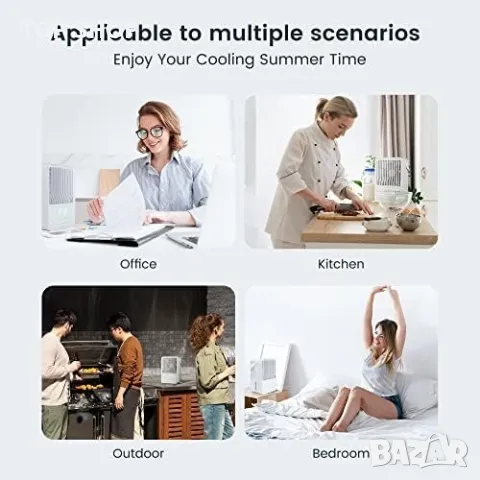 Нов Преносим охладител за въздух персонален мини климатик вентилатор, снимка 2 - Вентилатори - 49567193