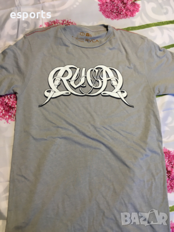 Мъжка тениска RVCA Slogan Light Grey размер М, снимка 4 - Тениски - 25975394
