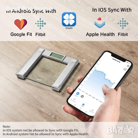 Vitafit 250 кг Интелигентна дигитална везна анализатор, снимка 2 - Други - 42792397