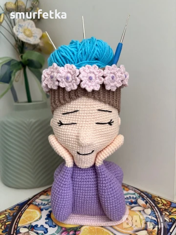 Плетена ваза момиче, снимка 5 - Вази - 50745428