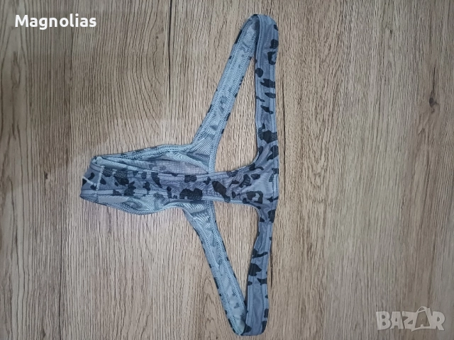 Секси леопардов принт Т-образен прашки с ниска талия, снимка 5 - Бельо - 51556359