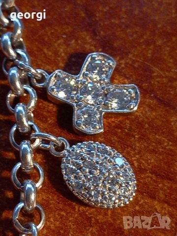 сребърна гривна с талисманчета , снимка 12 - Гривни - 44241822