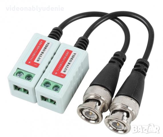 Комплект от 2 броя FULL HD BALUN 1080p Пасивен Видео Балун Преобразувател 1000V 10-700US 2KV>4KV, снимка 3 - Комплекти за видеонаблюдение - 29413076