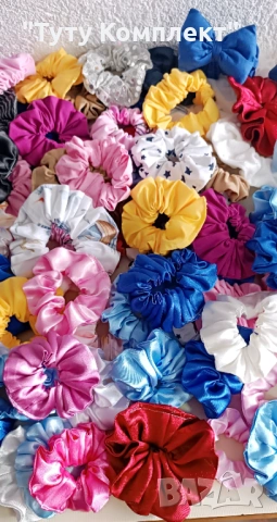 Продавам на едро 80 броя ластици скрънчи за коса, снимка 3 - Аксесоари за коса - 54081822