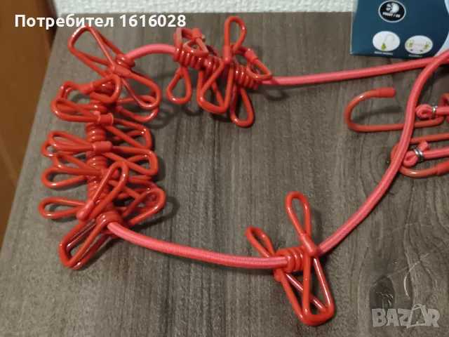 Еластично въже с подвижни щипки за палатка и къмпинг., снимка 3 - Палатки - 50181252