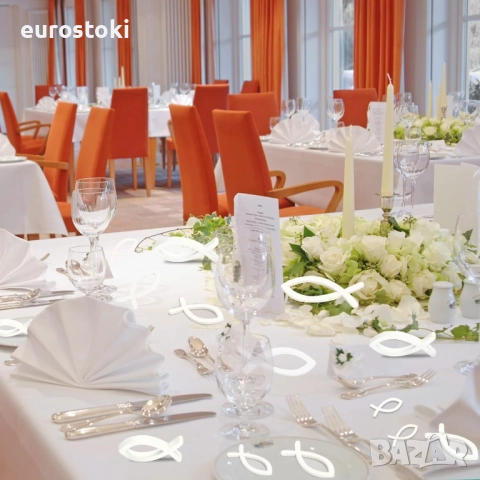 Комплект от 99 дървени рибки Ukaeno - Включва 9 големи дървени рибки и 90 малки рибки за декорация, снимка 3 - Декорация за дома - 51476490