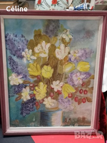 Великолепен Натюрморт Ваза с Цветя от Русенски Художник