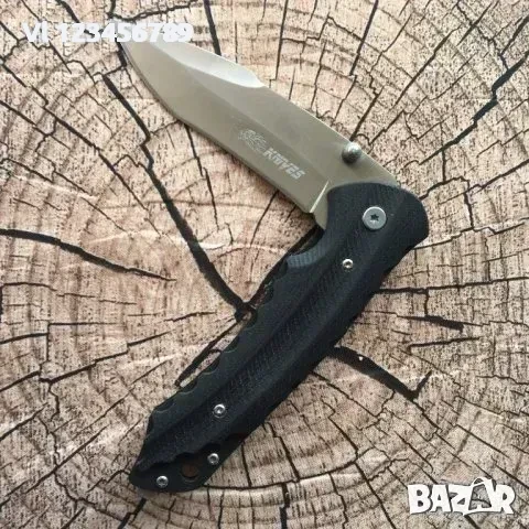 Сгъваем джобен нож Knives с клипс и калъф 90x215, снимка 2 - Ножове - 50854206