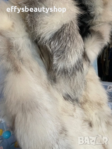 Елек от сребърна лисица с качулка, снимка 7 - Елеци - 53185087