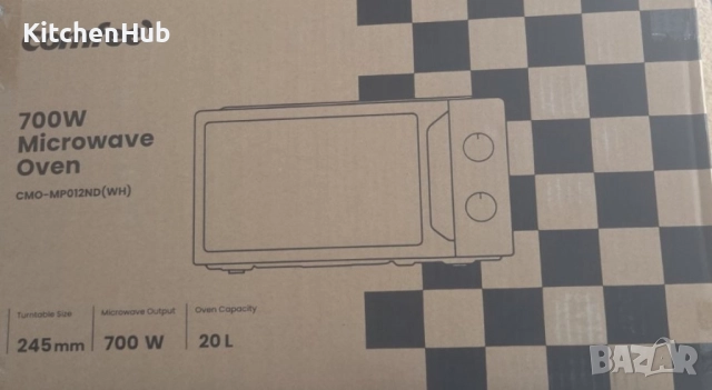 Компактна микровълнова фурна Comfee - 20 литра, 700W и 5 нива на мощност, снимка 10 - Микровълнови - 52122723