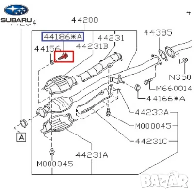 Болт изпускателна система 44059AA010 Subaru, снимка 2 - Части - 50706548