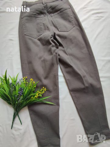 Дамски сиви дънки mom fit , Размер 34/XS, снимка 2 - Панталони - 40469292