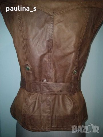 Естествен набук / рокерски елек "itinerance" / малък размер , снимка 6 - Елеци - 31099594