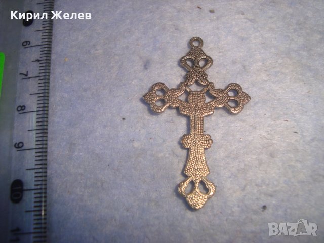 КРАСИВО СРЕБРИСТО РАЗПЯТИЕ КРЪСТЧЕ НАГРЪДЕН МЕТАЛЕН КРЪСТ АЖУРЕН 27514, снимка 5 - Други ценни предмети - 36975029