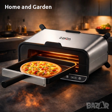 Мултифункционален уред за готвене 4 в 1, Oliver Voltz, 1700W, Тостер, Грил/Парти грил, Фурна, BBQ, снимка 5 - Тостери - 54028409