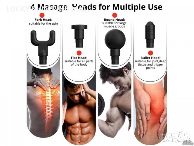 Мощен професионален масажор за тяло Fascial Gun, снимка 2 - Масажори - 31320975