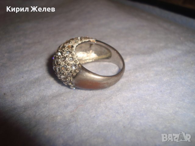ПОСРЕБРЕН СТАР КРИСТАЛЕН МЕДЕН АРТ ПРЪСТЕН ВИНТИДЖ БИЖУ 7237, снимка 9 - Пръстени - 37442874