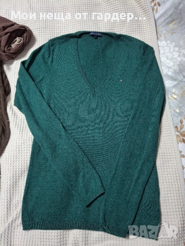 Tommy Hilfiger вълнен фин пуловер, рС, снимка 2 - Блузи с дълъг ръкав и пуловери - 52333730