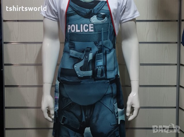 Нова мъжка забавна готварска престилка Полицай (Police), снимка 5 - Подаръци за мъже - 30723164