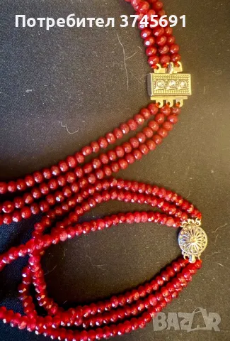  Огърлица и гривна от естествен рубин