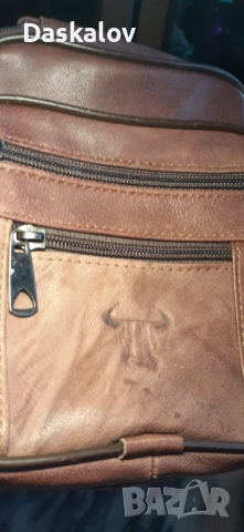 Продавам мъжка чанта за рамо естествена кожа!, снимка 3 - Чанти - 51710264