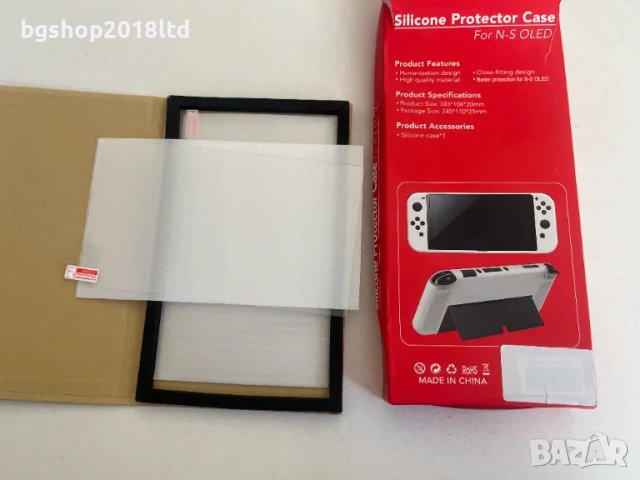 Силиконов кейс + 2 протектора за Nintendo Switch OLED - нов, снимка 2 - Аксесоари - 49056018