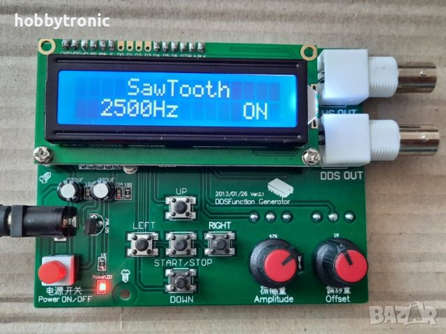 DDS генератор на сигнал 1Hz-65535Hz синусоидален, триъгълен, правоъгълен, ECG, Random 
