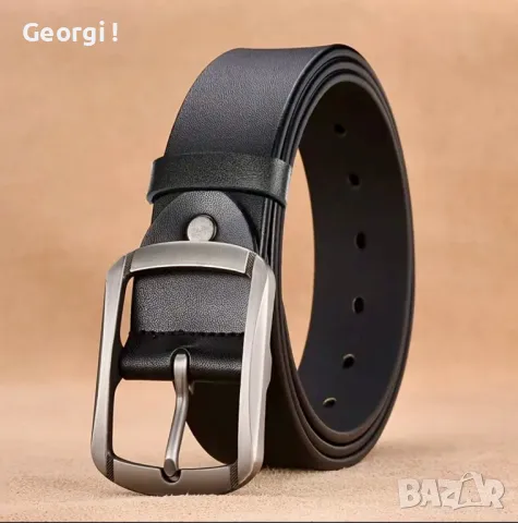 Мъжки дизайнерски кожени колани /Черен и кафяв естествена кожа!, снимка 7 - Колани - 49756648