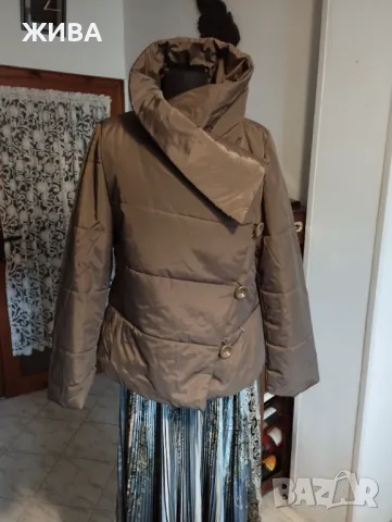 ЗИМНО топло дамско яке,цвят шоколад, снимка 3 - Якета - 47556030