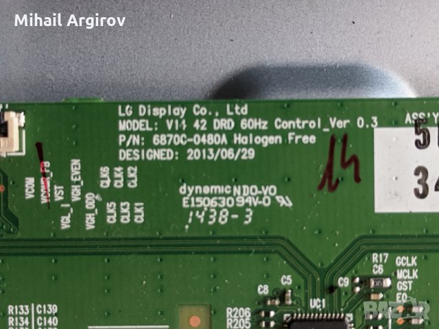 LG 42LB580V-ZM-EAX65610905/1.0/-EAX65423701 /2.1/-V14 42 DRD 60Hz Control_ver 0.3, снимка 10 - Части и Платки - 29582118