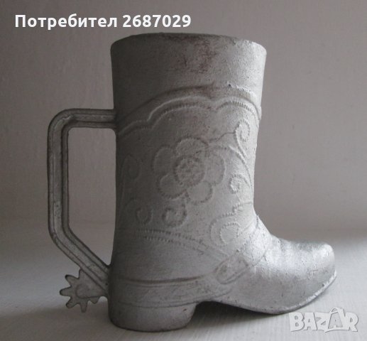 Ваза, вази  ботуш, метал, керамика 2 бр., снимка 3 - Други - 31812404