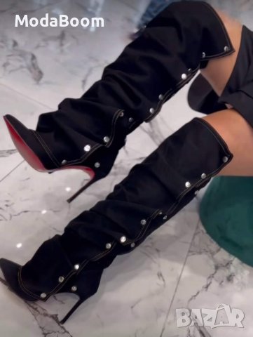 Ботуши на ток - Деним 