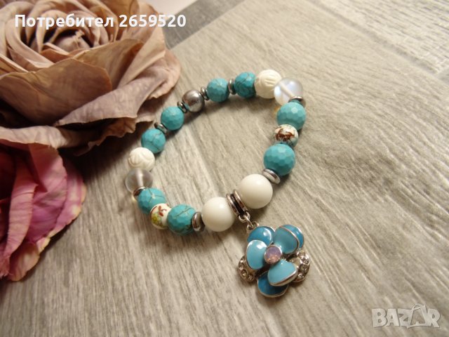 Дамска гривна от естествени камъни, снимка 2 - Гривни - 39871037