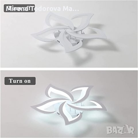 Модерен LED полилей с дистанционно управление, снимка 4 - Лед осветление - 38329403