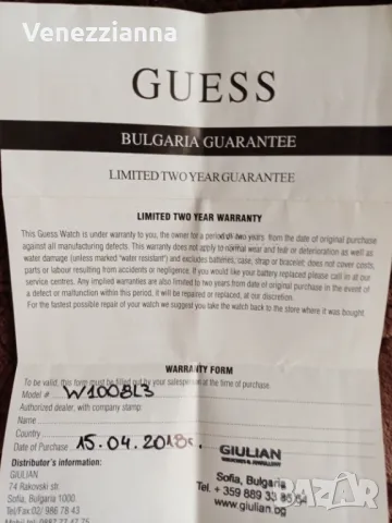 GUESS Дамски часовник -НОВ ОТЛИЧНО състояние, снимка 10 - Дамски - 49962965