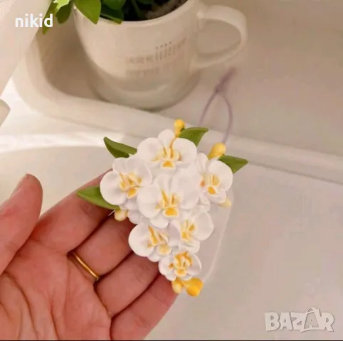 3d грозд Орхидея цвете силиконов молд форма фондан шоколад смола декор гипс, снимка 4 - Форми - 50171988