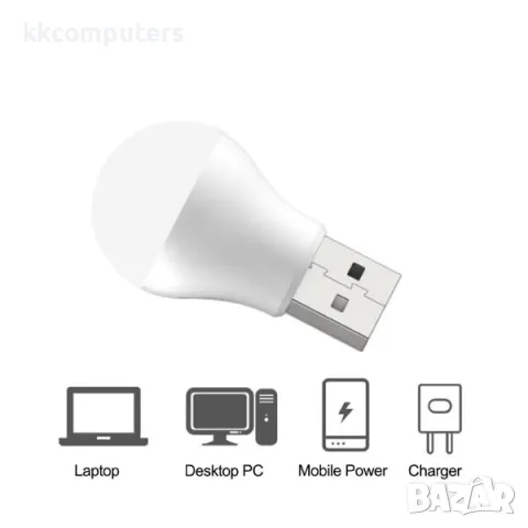 XO Y1 Mini USB LED крушка / Топла / Баркод : 2403650, снимка 2 - Друга електроника - 47709338