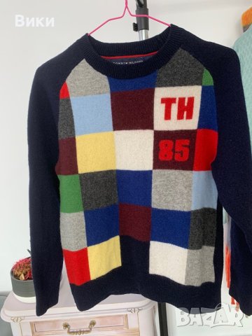 Пуловер на Tommy Hilfiger от вълна подходящ за S-M, снимка 3 - Блузи с дълъг ръкав и пуловери - 44407372