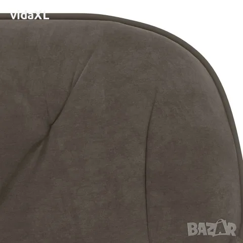 vidaXL Въртящ се офис стол, тъмносив, кадифе, снимка 7 - Столове за офис - 56147121