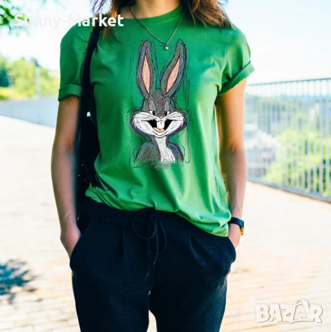 Тениска Бъгс Бъни . Дамски , мъжки и детски тениски , снимка 2 - Тениски - 54045081