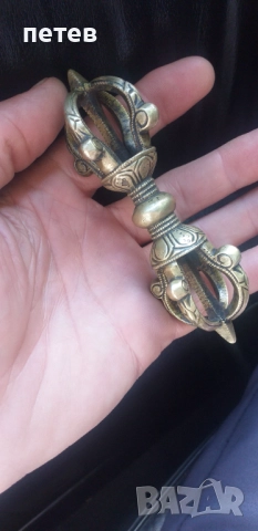 Бронзов тибетски   ритуален амулет., снимка 3 - Антикварни и старинни предмети - 51463790