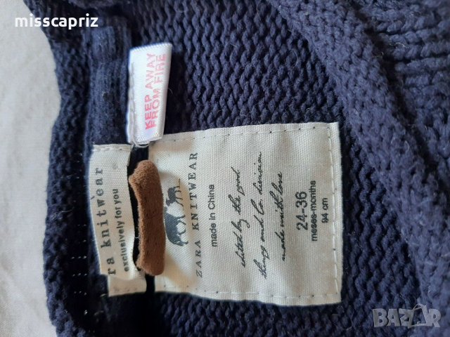 Тъмно син половер Зара, снимка 2 - Детски пуловери и жилетки - 30291203