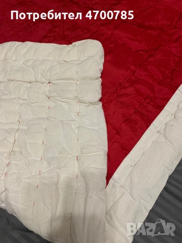 Юрган с копринено лице, цвят червен. , снимка 3 - Олекотени завивки и одеяла - 53017498